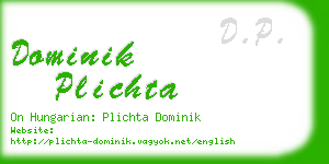 dominik plichta business card
